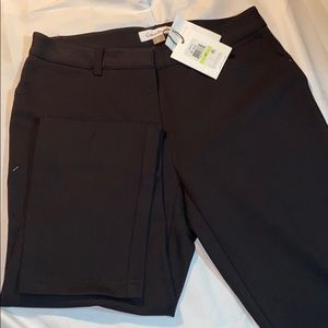 CALVIN KLEIN PETITE STRAIGHT FIT STRETCH PANTS 4P